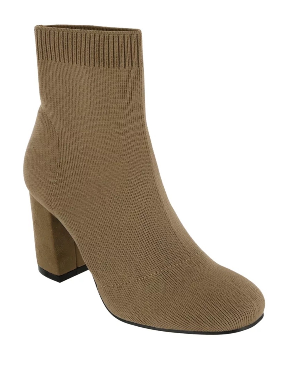 MIA Erika Knit Stacked Heel Booties 8.5